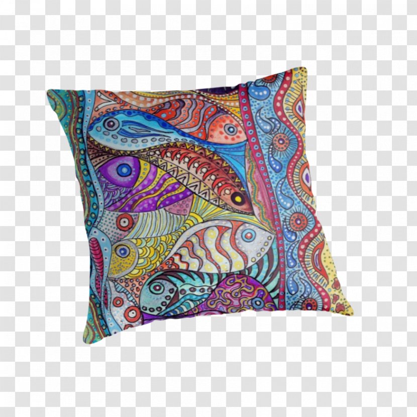 Paisley Cushion Throw Pillows Rectangle - Pillow - Fish Nets Legging Transparent PNG