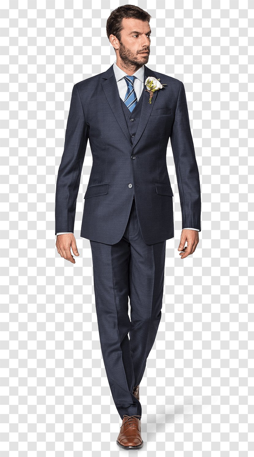 Suit Jacket Navy Blue Tuxedo Clothing - Shirt Transparent PNG