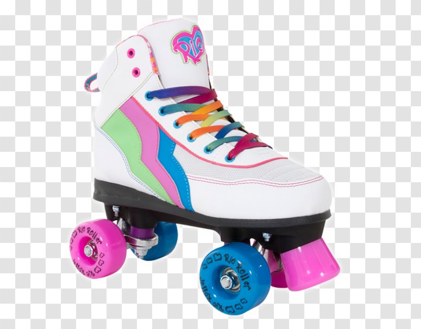 Roller Skating Skates In-Line Quad - Pink Transparent PNG