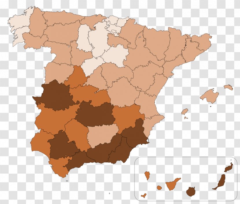 Spain Castilian Spanish Map Peninsular - Geography Transparent PNG
