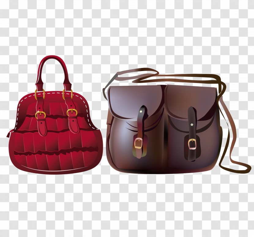 Handbag Leather Clothing - Hand-painted Fashion Women Bag Transparent PNG