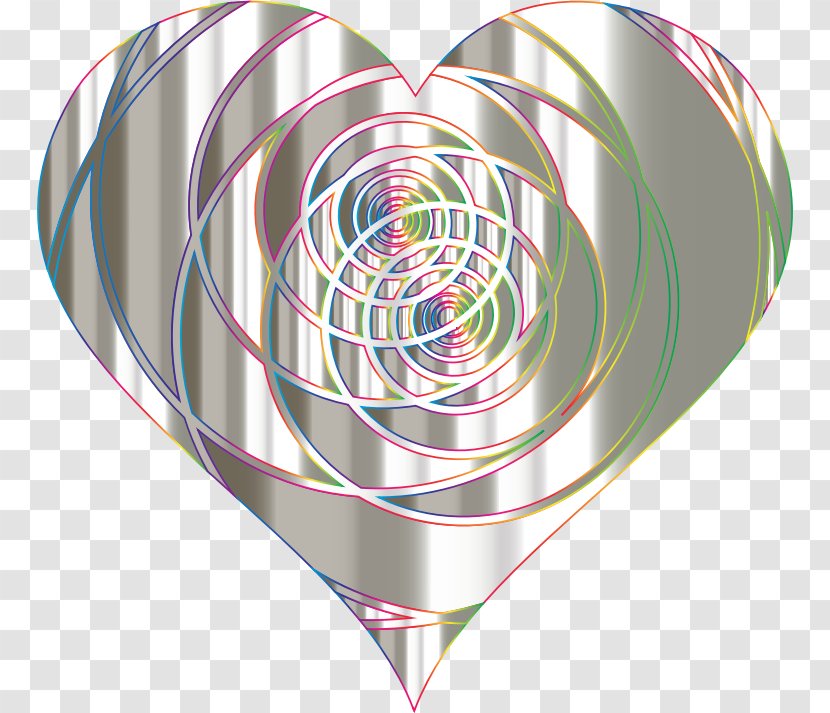 Spiral Vortex Clip Art - Silhouette - Heart Transparent PNG