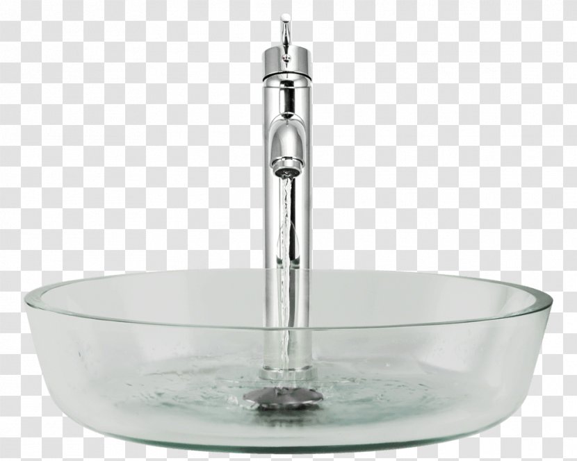 Bowl Sink Tap Glass Bathroom - Bathtub Transparent PNG