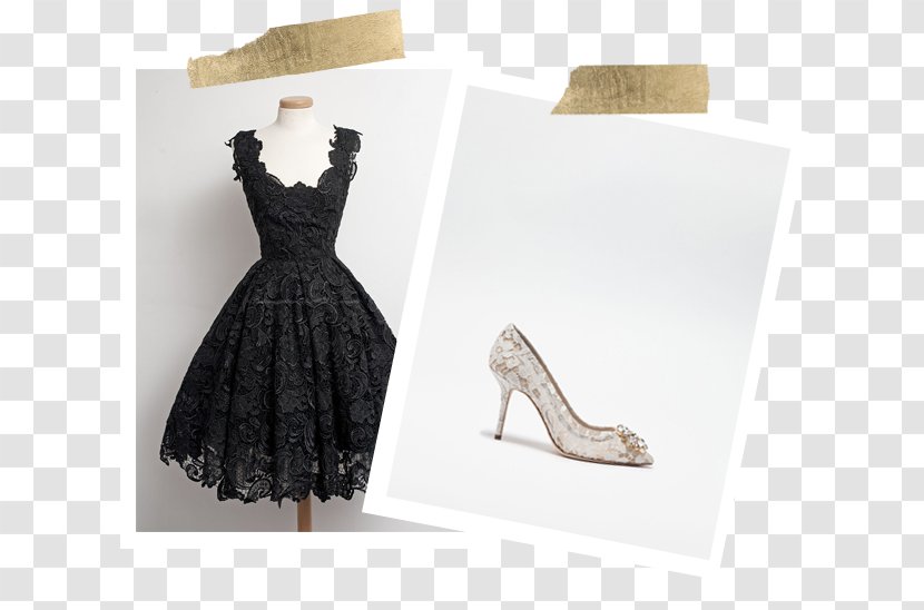 Little Black Dress Cocktail Lace Prom - Fashion - Gold Transparent PNG