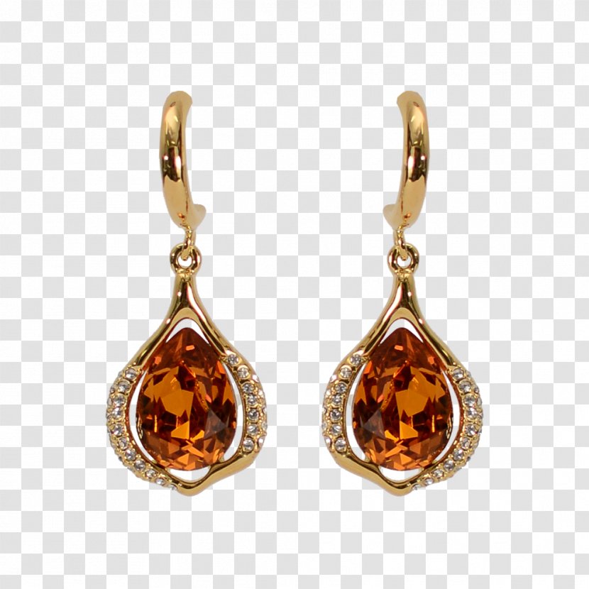 Earring Jewellery Gold Jeweler Amber Transparent PNG
