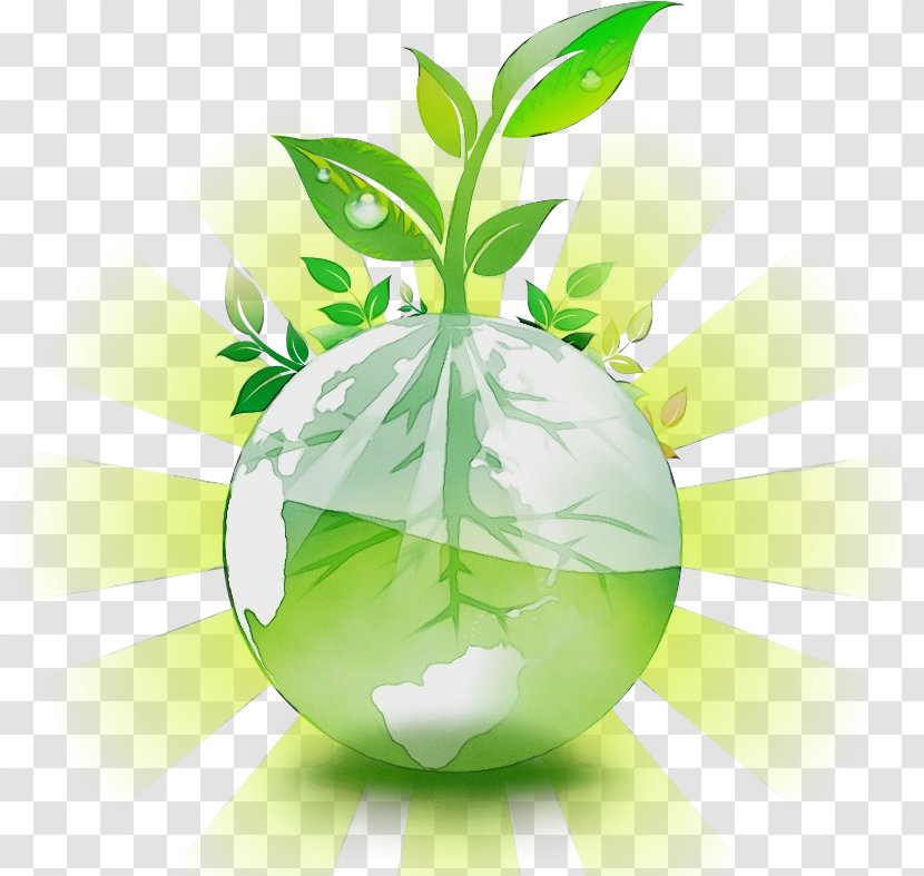Green Leaf Watercolor - Earth - Plant Transparent PNG
