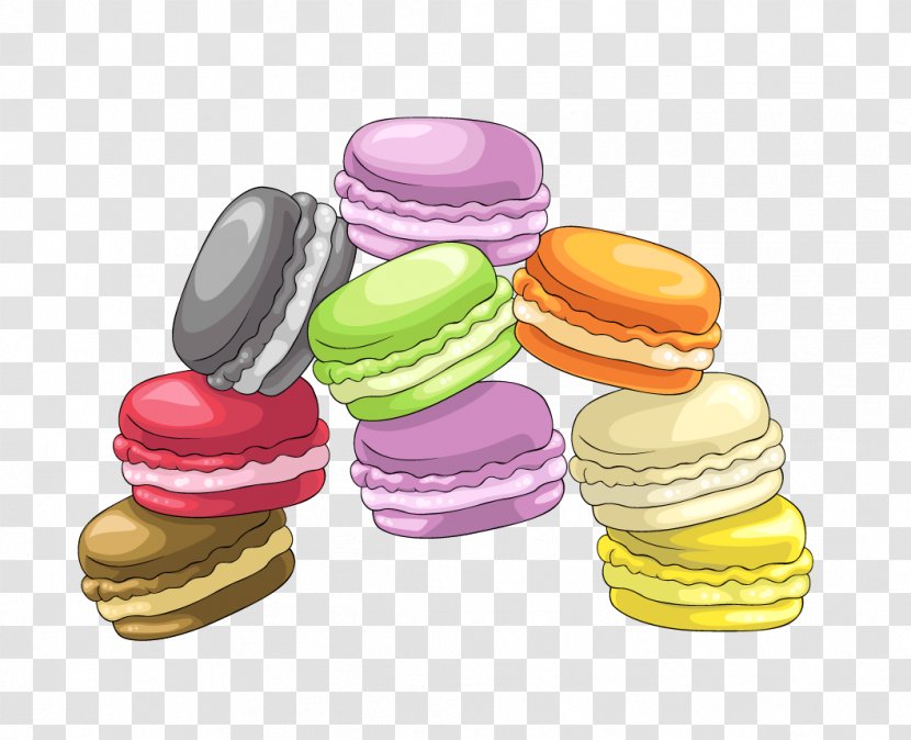 Macaron Macaroon Cartoon Illustration - Food - Vector Cake Dessert Transparent PNG