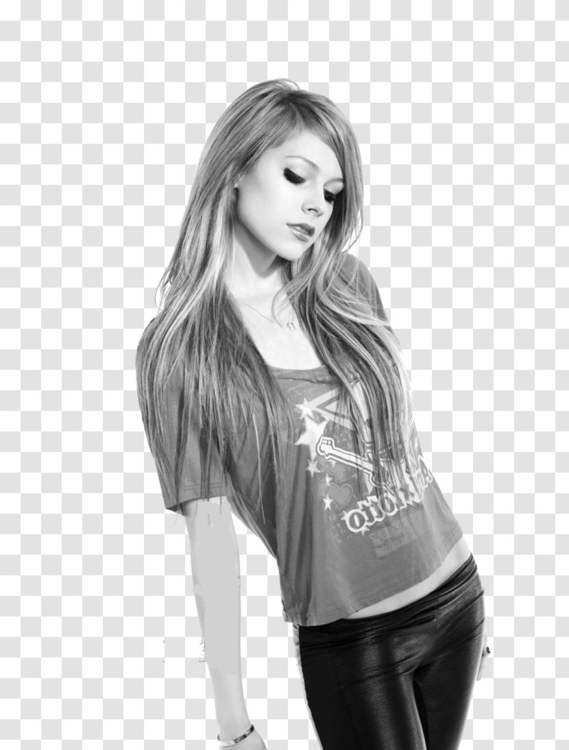 Avril Lavigne Black And White Monochrome Photography - Frame Transparent PNG