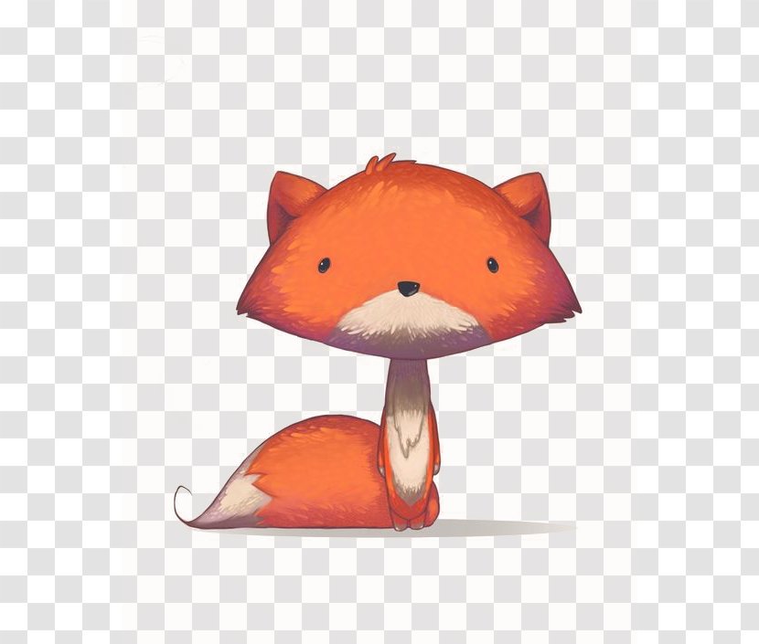 Red Fox Drawing Watercolor Painting Illustration - Little Transparent PNG