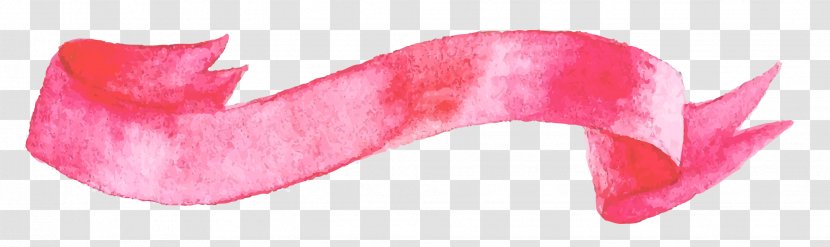 Watercolor Painting Ribbon Adobe Illustrator Illustration - Pink - Vector Red Transparent PNG