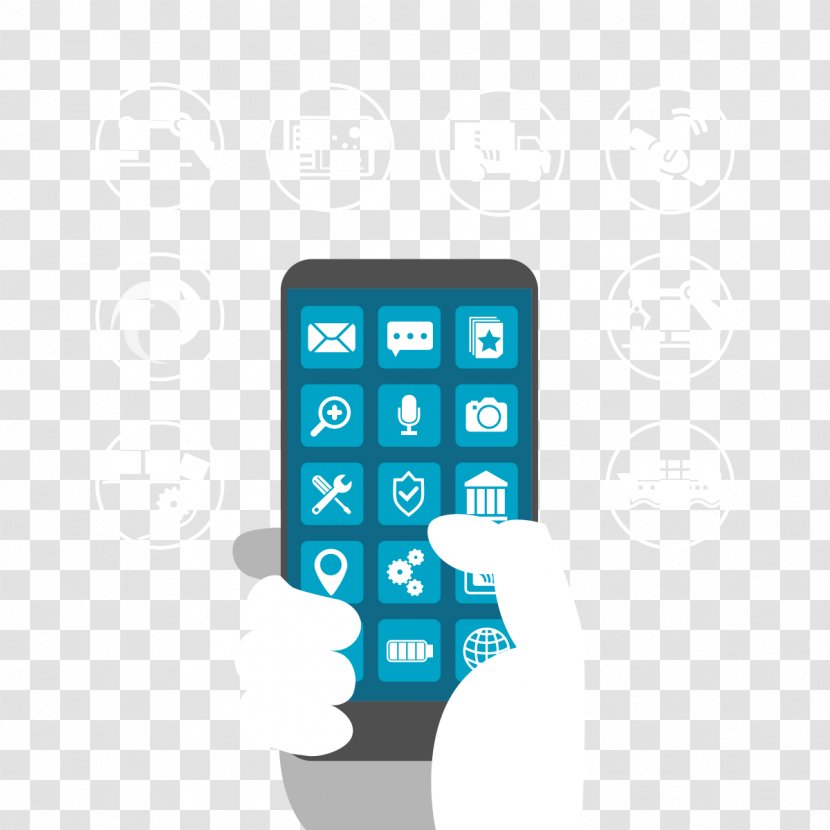 Industrial Internet Of Things Big Data Vector Graphics - Mobile Phone - Backhaul Button Transparent PNG