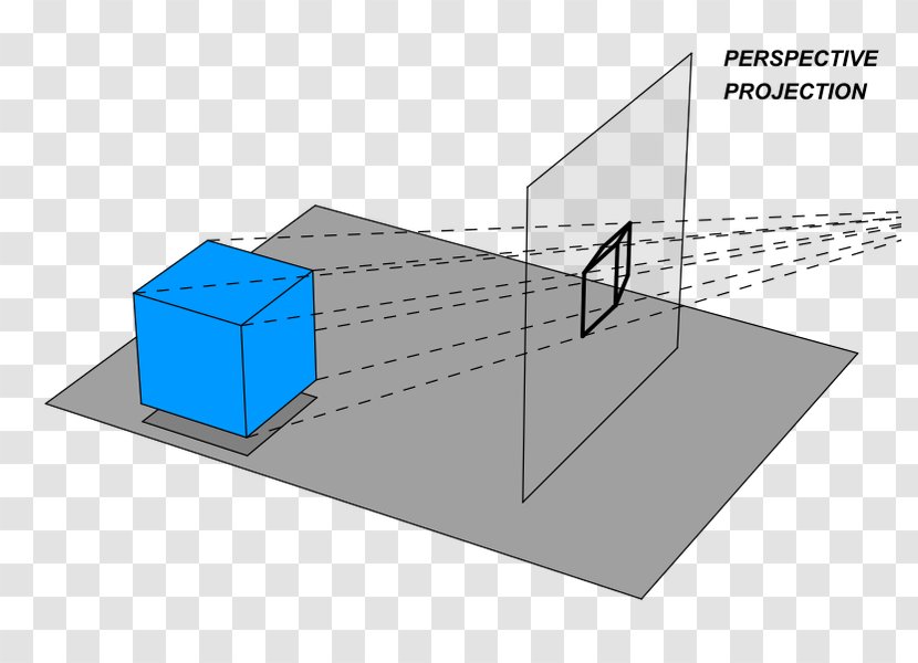 Oblique Projection POV-Ray Cube Transparent PNG