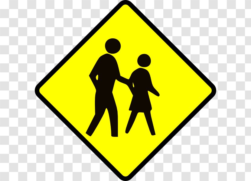 Warning Sign Traffic Pedestrian Crossing - Regulatory - Adult Cliparts Transparent PNG