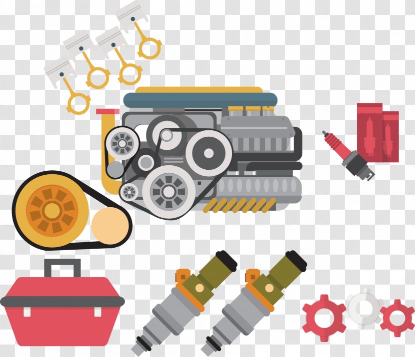 Fuel Injection Motor Vehicle Service Icon - Automobile Repair Shop - Mechanical Engine Transparent PNG