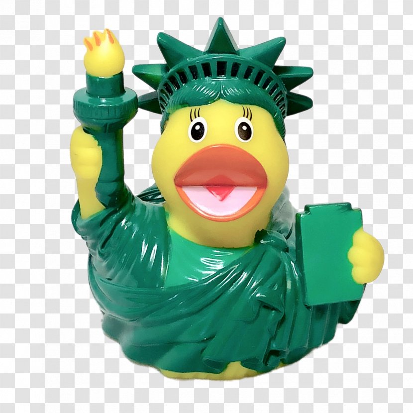 Statue Of Liberty Rubber Duck Figurine - NY Jets Logo Stencil Transparent PNG