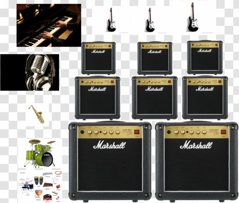 Guitar Amplifier Musical Instrument Accessory Product Marshall Amplification - Electronic - Reggae Sound System Transparent PNG