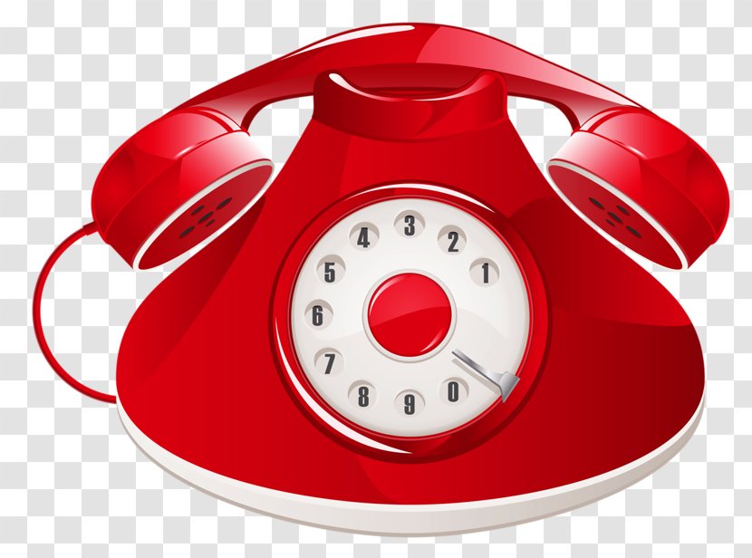 Telephone Mobile Phone Clip Art - Red Transparent PNG