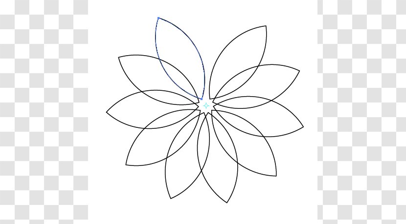 Petal Flower Drawing Clip Art - Wing - Pettles Outlines Transparent PNG