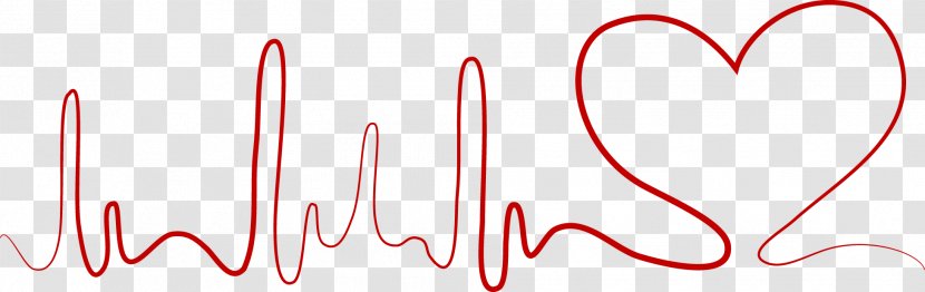 Heart Rate Decorative Lines - Watercolor Transparent PNG