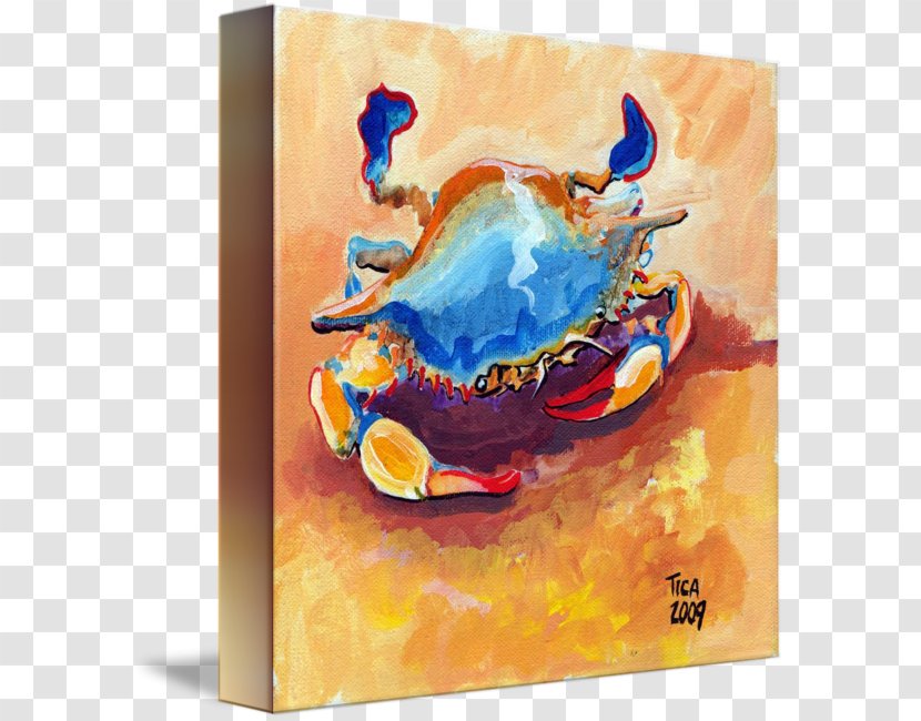 Modern Art Crab Watercolor Painting Transparent PNG