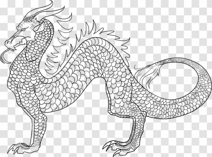 Japanese Dragon Coloring Book Chinese Drawing Transparent PNG
