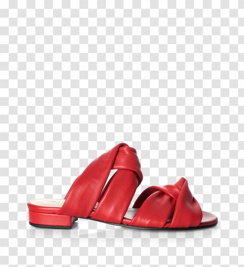 Sandal High-heeled Shoe Ballet Flat Leather - Color - Red Twist Transparent PNG