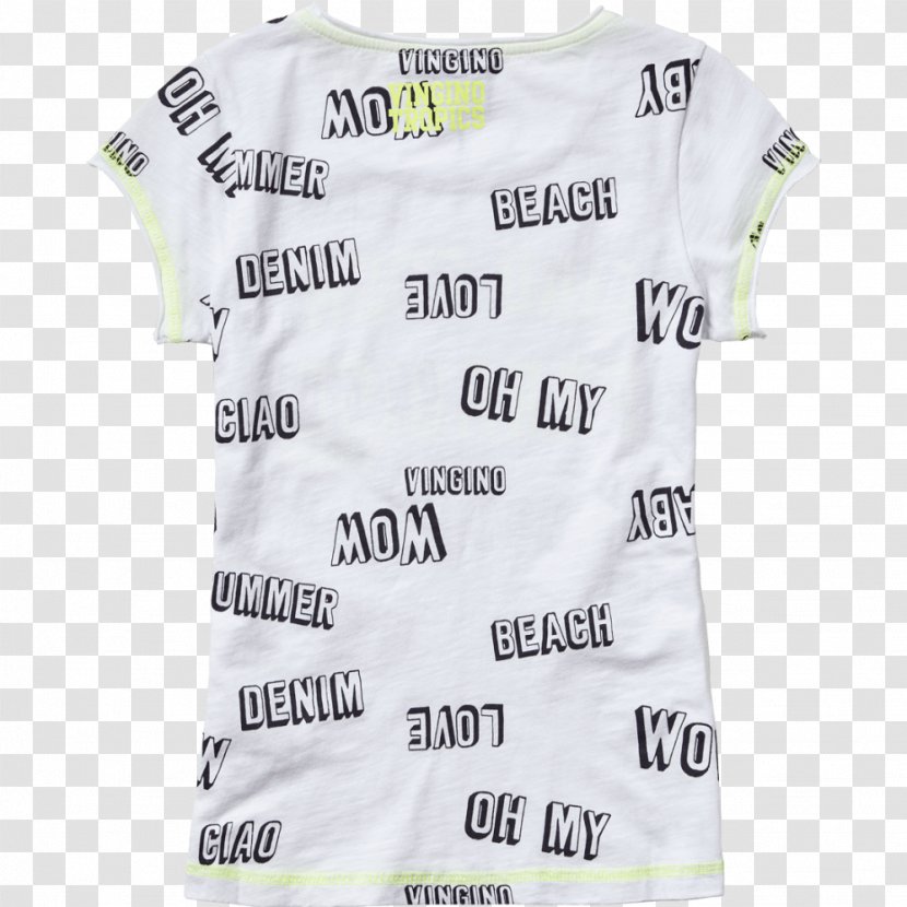 T-shirt Sleeve Outerwear Font - Tshirt - White Short Transparent PNG