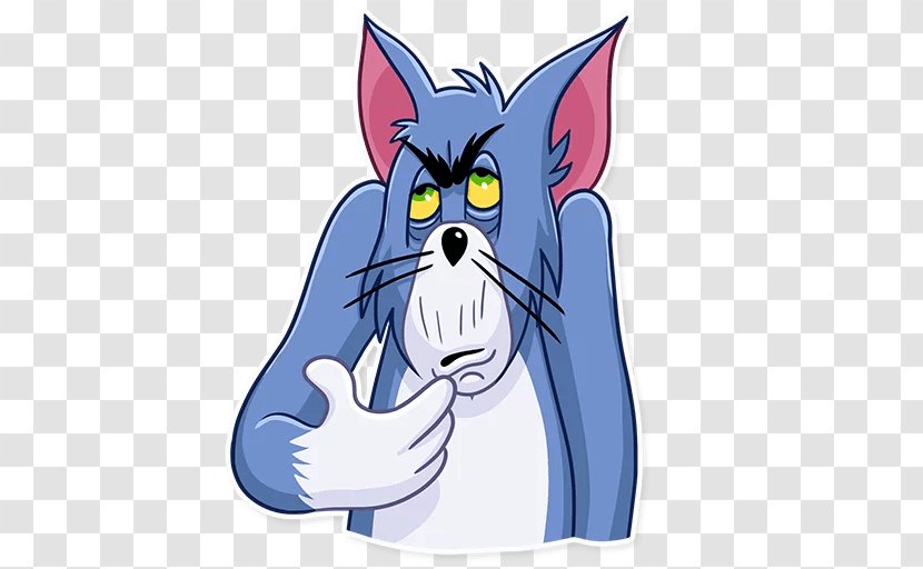 Tom And Jerry Whiskers Telegram Sticker Cat - Cartoon Transparent PNG