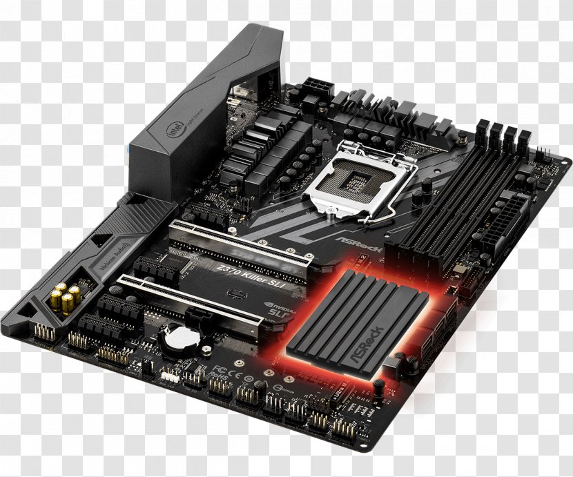 ASRock Z370 Killer SLI/ac ATX Motherboard For Intel CPUs By CCL Computers LGA 1151 - Electronic Component Transparent PNG
