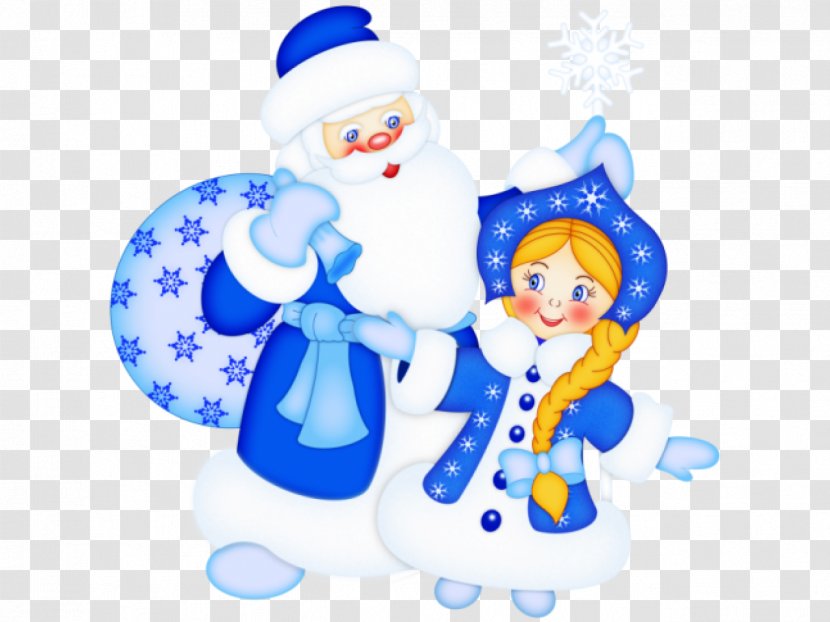 Snegurochka Ded Moroz Grandfather Ziuzia New Year - Snowman Transparent PNG