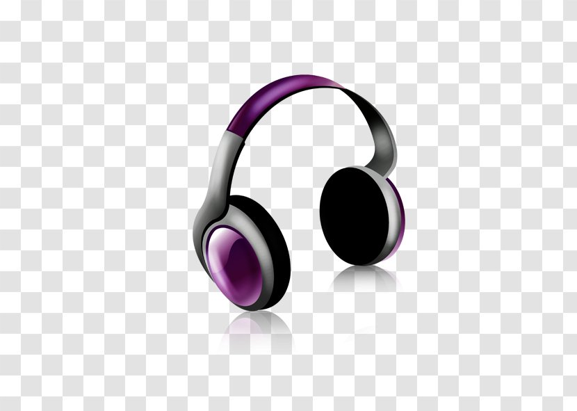 Headphones Poster Monster Cable - Cartoon - Purple Headsets Transparent PNG