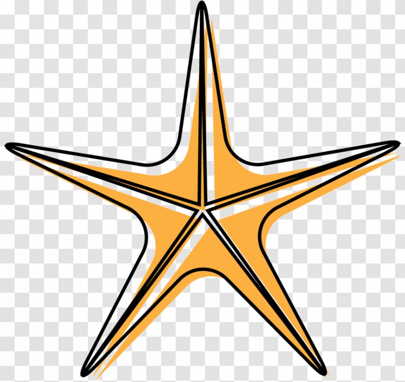 Clip Art Angle Line Starfish Point - Symmetry Transparent PNG