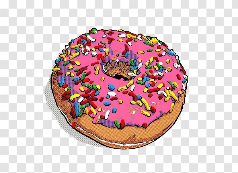 Donuts Homer Simpson Pop Art Food - Work Of - Painting Transparent PNG