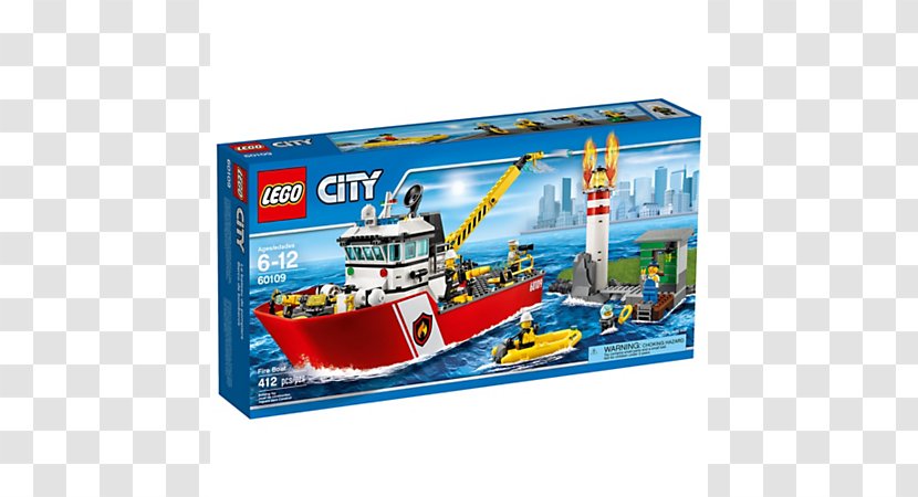 LEGO 60109 City Fire Boat Lego Fireboat Toy Transparent PNG