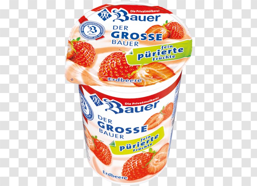 Strawberry Vegetarian Cuisine Yoghurt Diet Food J. Bauer GmbH & Co. KG - Fragaria Transparent PNG