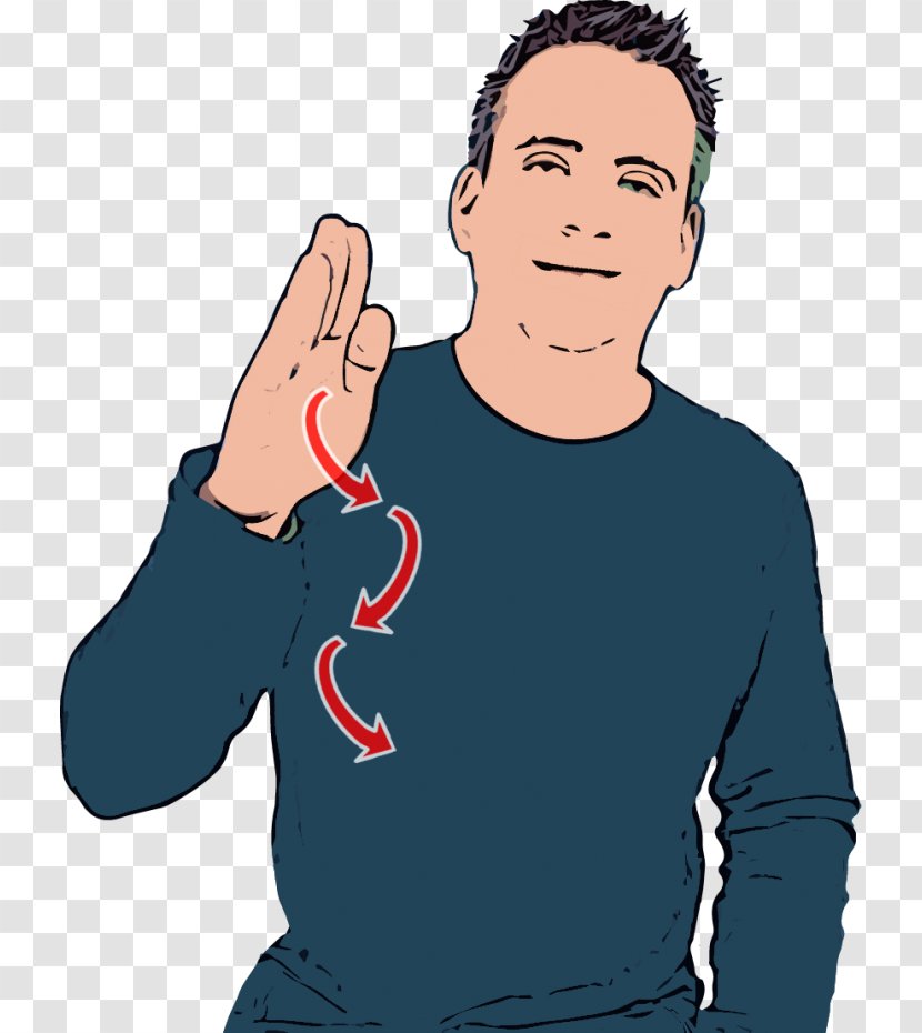 British Sign Language American Baby - Cartoon - Flat Hand Transparent PNG