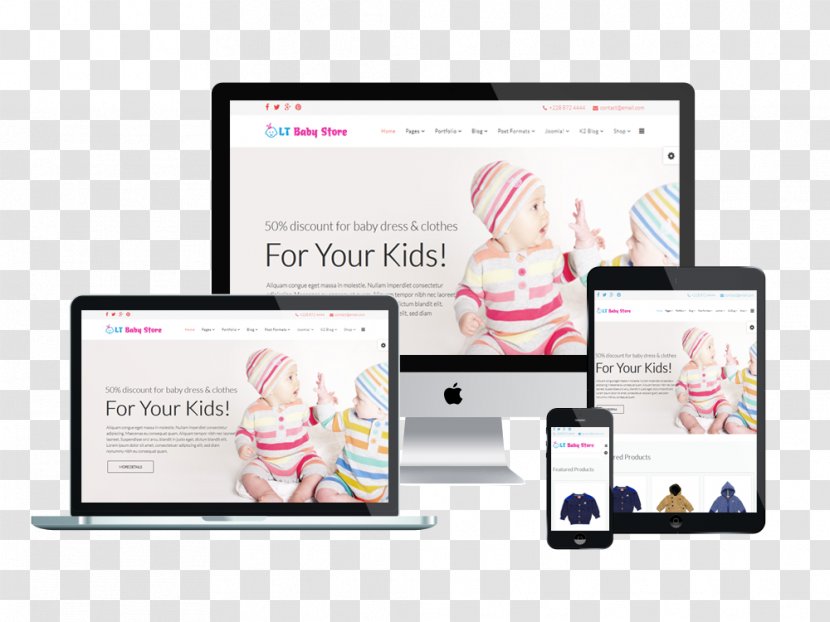 Responsive Web Design Joomla Template System - Browser - Baby Store Transparent PNG
