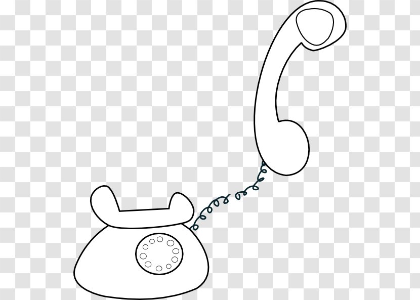 Telephone Black And White Drawing IPhone Clip Art - Cartoon - Iphone Transparent PNG