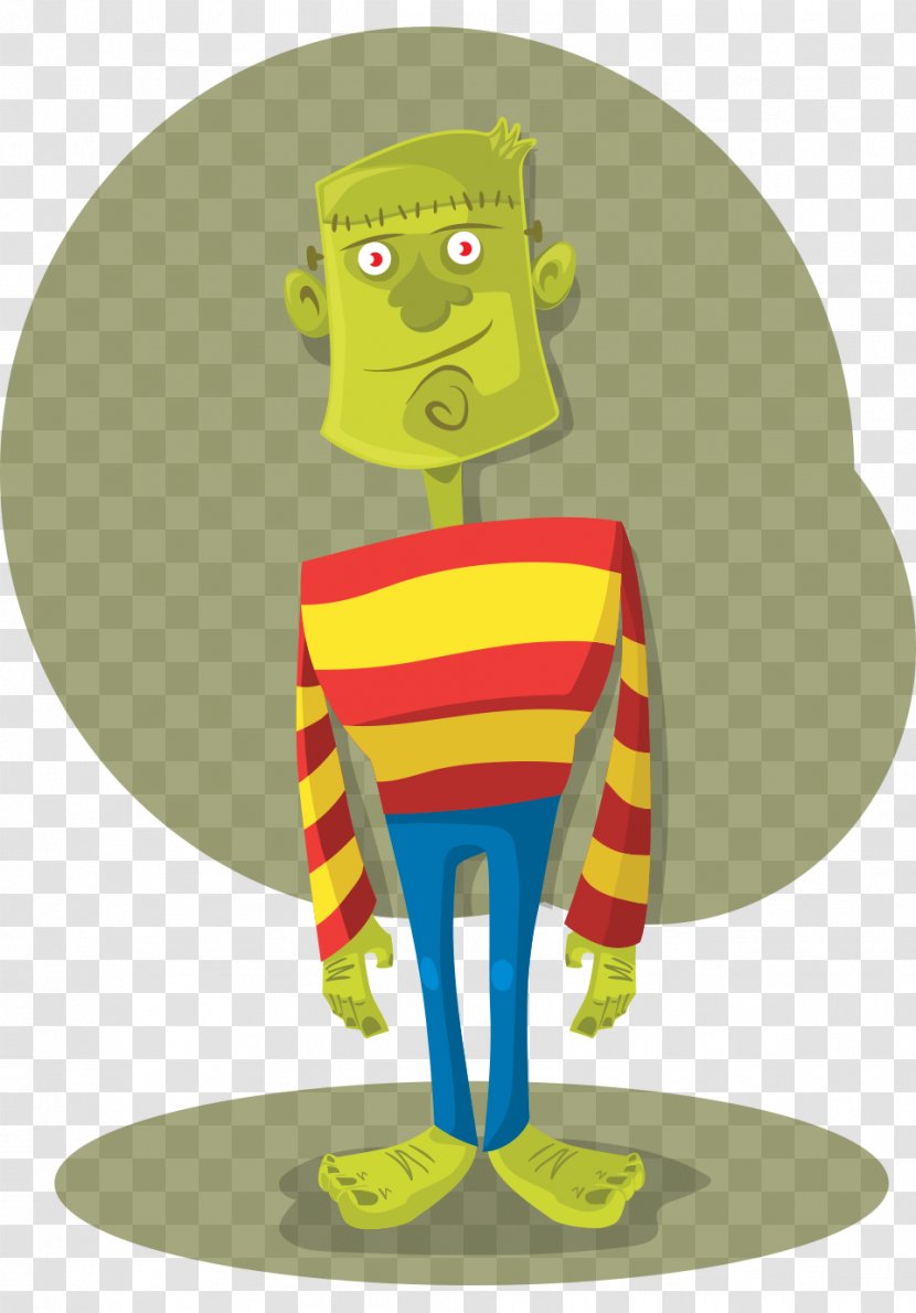 Frankensteins Monster Clip Art - Fictional Character - Halloween Cartoon Painted Green Transparent PNG