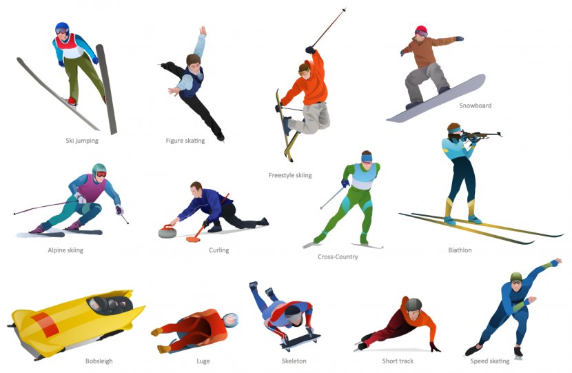 Winter Olympic Games Sport Snowboarding Skiing Clip Art - Area - Olympics Cliparts Transparent PNG
