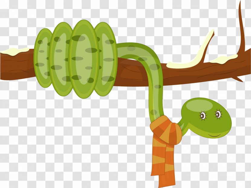 Snake Royalty-free Illustration - Vector Painted Tree Branches Transparent PNG