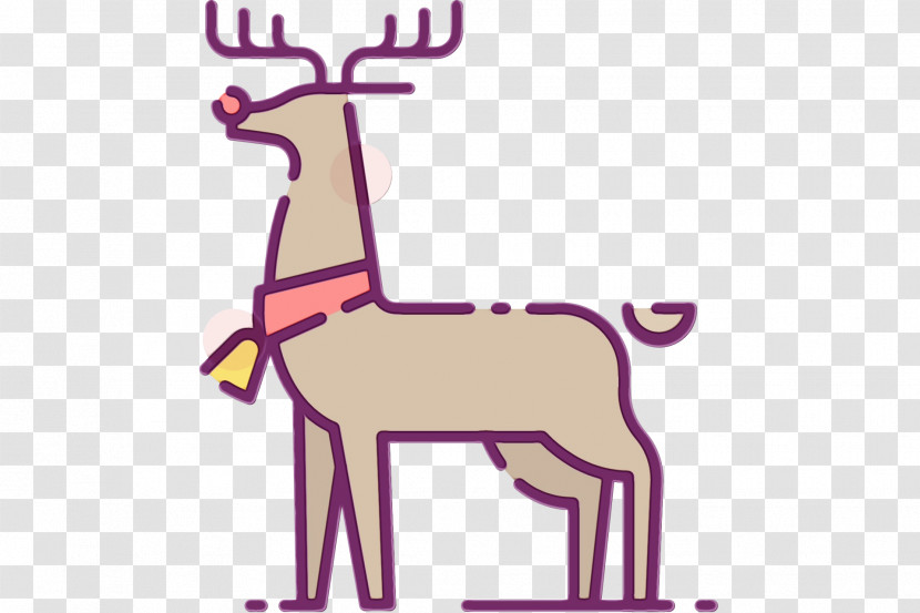 Deer Pink Line Wildlife Tail Transparent PNG