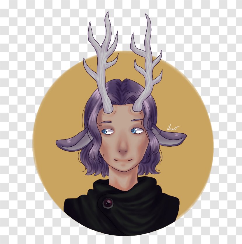 Illustration Cartoon Character Purple Antler - Horn Transparent PNG