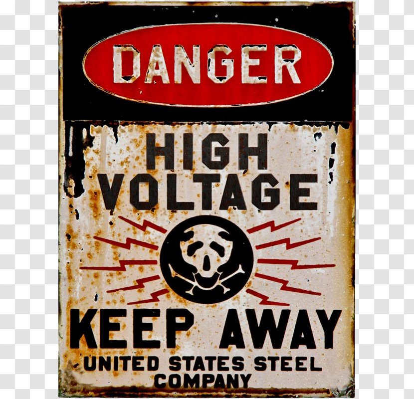 Steel High Voltage Font Electric Potential Difference Metal - Keep - Please Away Transparent PNG