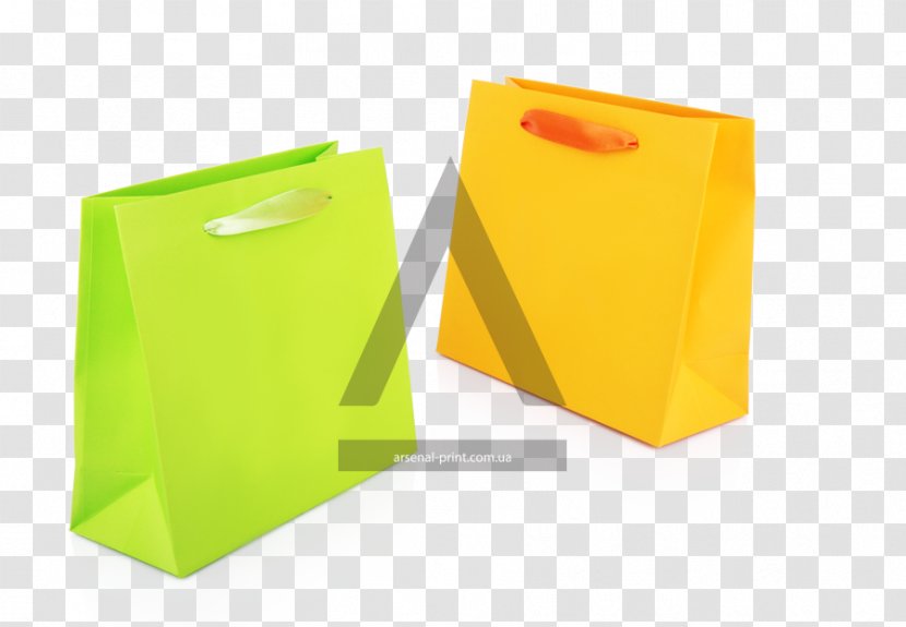 Paper Bag Packaging And Labeling Plastic - Yellow - Label Transparent PNG