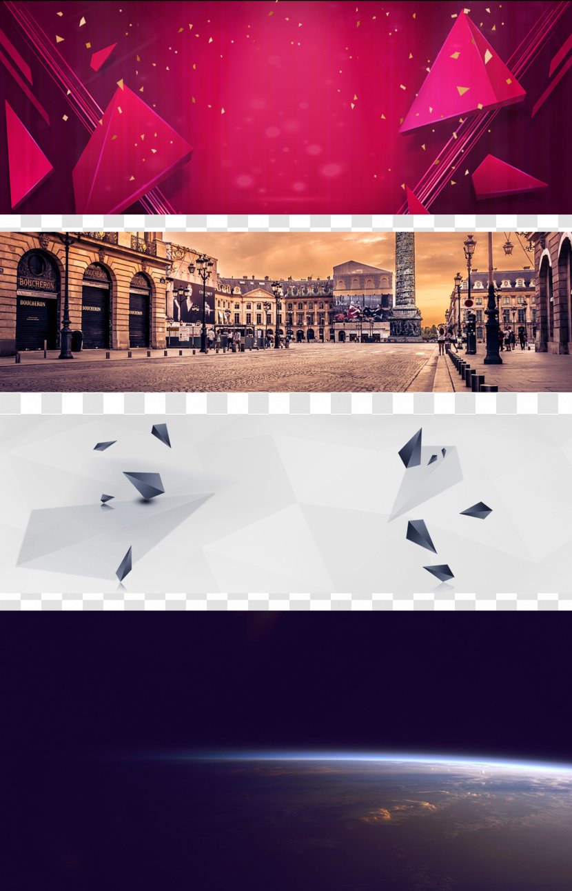 Poster Download Wallpaper - Designer - Geometric Star Building Taobao Background Transparent PNG