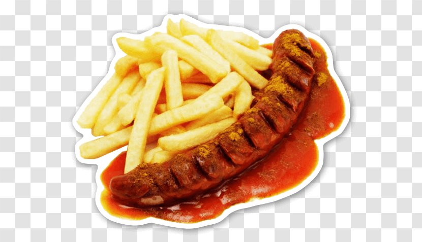 French Fries Currywurst Gyro Bratwurst Chicken Nugget - Food - Barbecue Transparent PNG