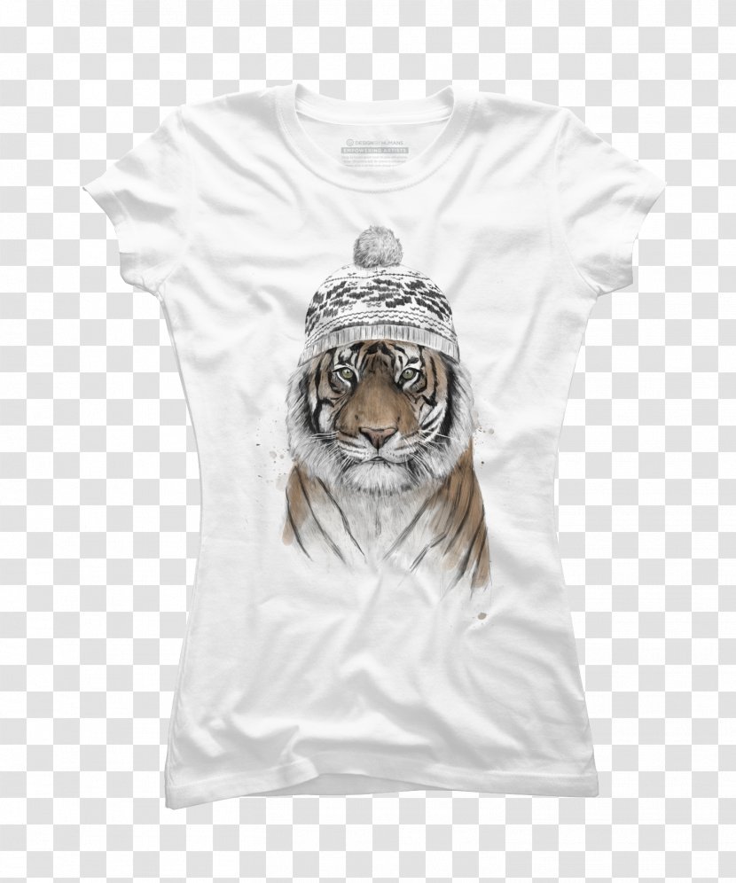 T-shirt Top Design By Humans Clothing - Big Cats - Siberian Tiger Transparent PNG
