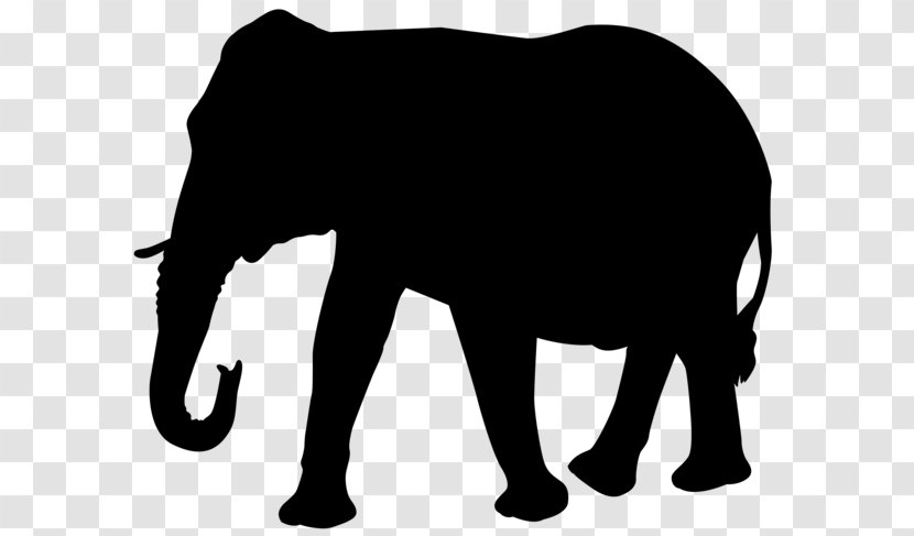 African Elephant Silhouette Clip Art - Wildlife Transparent PNG
