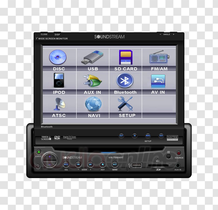 DVD Player Soundstream VIR-7830B Vehicle Audio Computer Monitors - Dvd Transparent PNG